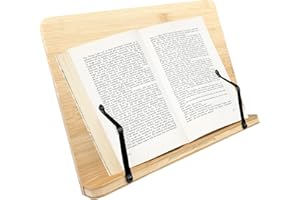 Lectorias atril para libros, atril estudio plegable, atril para estudiar de bambú, atril lectura Ajustables, soporte libro, book stand, atriles para estudiar, para Libros de Cocina, Documentos