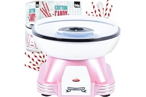 Gadgy Cotton Candy Machine – Candy Floss Maker for Home Use – Works with Sugar or Hard Candies – Retro Cotton Candy Maker for Kids’ Parties, Birthdays & Events – Pink