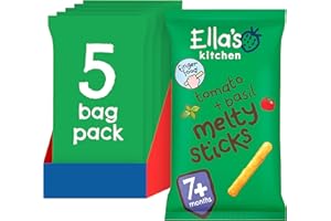 Ella's Kitchen Organic Tomato & Basil Melty Sticks 7+ Months, Pack of 5, 80g