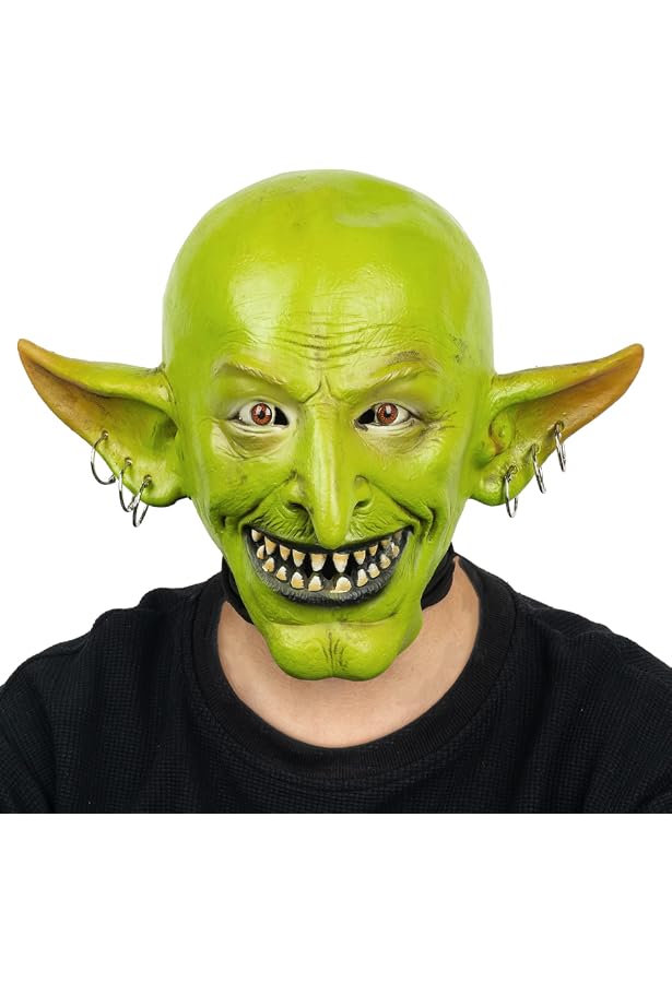 Masque De Sorcière Effrayant En Latex - Avec Perruque - Pour Adultes - Halloween, Cosplay, Fête Déguisée