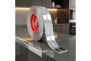 JSIWOTH 9,2 m PVC hörnskydd list självhäftande 90–180° silver 16 mm bred