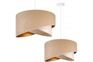 LIGHT HOME LH Light-Home Milan Tulipas Lampara de Techo Colgante Industrial - Lampara de Techo Modernas para Salón Dormitorio y Cocina - Metal - Monserta II Beige - Blanco