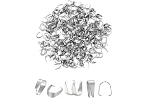 QIWENR Colgante Bails 304 Enganches para Collares Acero Inoxidable,Colgantes Collares Plata Conectores Gancho Cierres Colgantes para Bricolaje Cuelga los Encantos Neckalce Jewelry Craft Making (3-10mm)