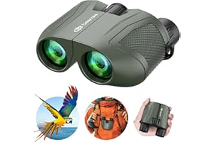 BEENATE 15x25 Binoculars for Adults and Kids: Compact Binoculars with FMC Lens BAK4 Prism Large Eyepiece HD Waterproof Binoculars for Bird Watching, Travel, Camping, Hunting, Sports Games, Theater, Concerts