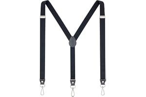 Ausukler Bretelle da donna e da uomo, extra forti, 2,5 cm, con moschettone, cinghie elastiche per jeans