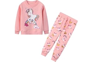 JinBei Chłopięce dziewczęta dresy dziecięce sweter zestaw odzież sportowa pulower bluza top i spodnie stroje zestawy odzieży z długim rękawem Boże Narodzenie szkoła jogging bawełniany kombinezon unisex wiek 2, 3, 4, 5, 6, 7