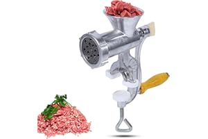 Manual Meat Grinder, Aluminium Alloy Hand Crank Meat Grinder Meat Grinder Sausage Stuffer Maker for Pork Beef Fish Chicken Pepper