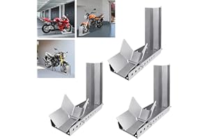 Froadp Pince de Fixation pour Roue Avant de Moto, Bascule de Motocyclette à l'avant, Collier de Serrage de Roue Avant pour Porte-Moto, Support de Pneumatici, Rail D'aide au Chargement (3 Pièces)