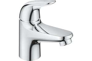 GROHE Swift Robinet Monofluide, Alimentation en eau froide uniquement, Mitigeur Lave-mains, Economie d'Eau, Taille XS, Chromé, 20617001