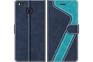 MOBESV Funda para Huawei P9 Lite, Funda Libro Magnético Carcasa para Huawei P9 Lite Funda con Tapa, Elegante Azul