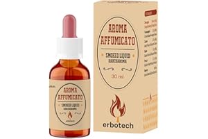 Erbotech, Humo Líquido, Aditivo Alimentario Concentrado, Ofrece un Aroma Intenso y Ahumado a tus Platos, Ideal para Barbacoas, Carnes y Quesos, También para Vegetarianos, sin OMG, Vegano, 30 ml