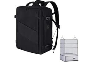 VOESLD Do bagażu podręcznego Ryanair, 40x20x25, bagaż podręczny, plecak męski i damski, wodoszczelny, plecak podróżny, bagaż podręczny, 20L, czarny