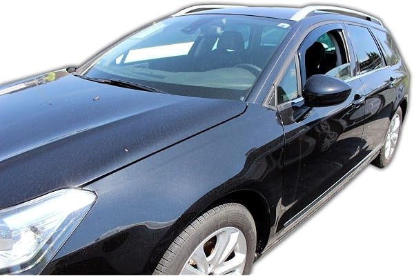 J&J AUTOMOTIVE | Heko Deflecteurs d'air Déflecteurs de Vent Compatible avec C5 4/5P. Berlina 2008-2017, Ensemble 2 pcs, Aérodynamique, Montage Facile