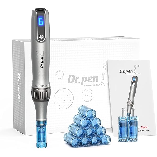 Hydra Needle 20 Derma Stamp Microneedling Tool, Pines De Titanio De 0,5/0,25 Mm, Aplicador De Suero Reutilizable Con 4 Cabezales De Repuesto (0,5 Mm - Foto 9