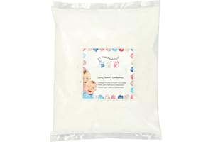 Lucky Hands® poudre de coulée/masse de coulée/plâtre/plâtre de modelage fin - plus dur et plus stable que le plâtre d'albâtre - pour le moulage en plâtre et pour empreintes de main en 3D (1000 g)