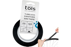 TÖLS BIKE COMPONENTS TÖLS Fondo Llanta 25mm, 10M o 50M | Reparación Tubeless, Parches Bici | Kit Reparacion Neumaticos, Safety Rim Tape | Cinta Tubeles, Tubelizar Ruedas Bici | Cinta Adhesiva, Cinta para Llantas Bici