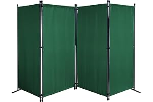QUICK STAR Skärmvägg 4-delad 220 x 165 cm Grön | Trädgård Utomhus Väderbeständig