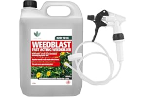 Weedblast Fast Acting Weedkiller 5 Litre with Long Hose Trigger (Ready to use), See Results Within 24 hours