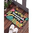 SWHF Soft Top Door Mat for Rooms, Anti Skid Printed Floor Mat, 60 X 40 Cm (Good Vibes Only)