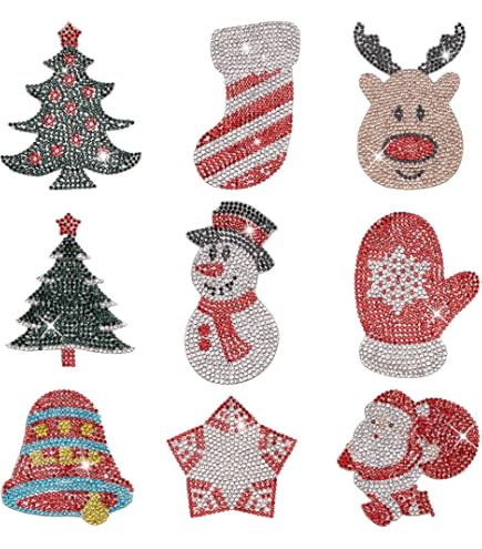 Patch père noël sequin thermocollant - grand écusson fêtes de noel - Un grand marché