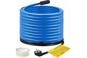 Frostschutz Heizkabel, Ci-Fotto 20M Selbstregulierendes Heizkabel mit Eingebautem Thermostat zum Schutz von Wasserrohren, Metall-/Kunststoff-Hausrohren, Dachrinnen, Kanalisationsleitungen, 17W/M