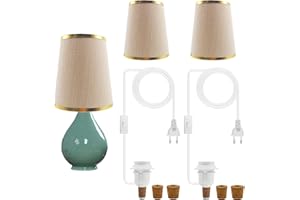 LAKONEI lámpara para botella con pantalla E27 Soporte para Lámpara de Botella con Interruptor y Enchufe,Adaptador Lampara Botella Vino,Bottle Lamp Kit Cable Lámpara DIY