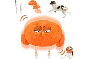 JADYON Bewegendes Hundespielzeug, Interaktives Hundespielzeug, Selbstrollender Ball Hund, Aktives Bewegliches Haustier-Plschspielzeug, Active Moving Pet Plush Toy for Haustier Hunde Trainingsball(Orange)