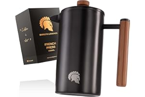 ‎BARISTA LEGENDS Barista Legends® French Press Edelstahl Thermo Kaffeepresse (350ml) - Kaffeebereiter Doppelwandig für länger frischen Filterkaffee - Auch als Kaffeezubereiter beim Camping geeignet!