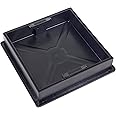 Clark-Drain CD 300SR 220 to 300 x 80mm Square-to-Round Recessed Manhole Cover for Patios, Driveways, Block Paving & Flagging