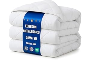 AMAZINGGIRL Edredon Cama 90 Relleno nórdico Invierno 135x200 cm - Edredones nórdico para Camas Edredón Acolchado Suave y Transpirable Blanco Colcha de Microfibra