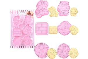 YongHang 3D Emporte pièces patisserie orientale Tampon Biscuits Personnalisable réutilisables pour enfants pain Décoration de gâteau Fête d'anniversaire pour DIY Cuisson (Mario)