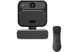 VIZOLINK W12S Webcam 4K con Doppio Microfono, Telecamera PC Fisso, Telecomando, 4XZoom, Cancellazione del Rumore, Correzione Luce, Windows/MacOS/Linux/TikTok/Skype/Youtube/Switch 2