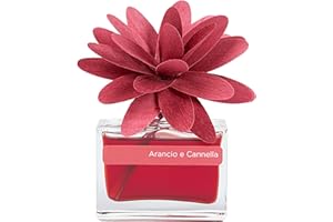 MUHA' Flower 30ml Profumatore D'Ambiente Diffusore Rosso Arancio e Cannella