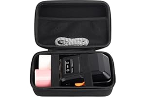 SUPVAN T50M Pro Label Maker Storage Case, Waterproof and Shockproof, Oxford Hard Carrying Case for Organization Protection of Mini Bluetooth Label Printer, Black (Case Only)