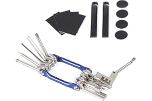 Hillington Ultimate Bike Repair Multi-Tool Kit - Compact, Durable, and Portable Bicycle Repair Set with Folding Multi-Tool, Tyre Levers, and Puncture Repair Kit