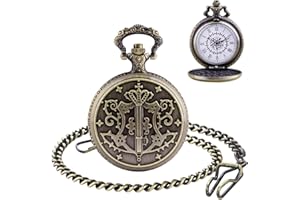 Tiong Alice im Wunderland Taschenuhr Cartoon Taschenuhr Vintage 3D Bronze Quarz Taschenuhr Halskette Schmuck Kostüm Gothic Lolita Zubehör Mädchen Geburtstag Weihnachten Geschenk Anhänger Halskette