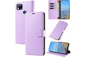 KKEIKO Funda para Xiaomi Redmi 9C, Billetera Carcasa de PU Cuero, Anti Golpes Magnético Funda con Stand Function para Xiaomi Redmi 9C, Morado