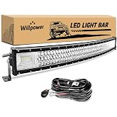 Willpower 540W 4x4 LED Arc Bar with Wiring Harness, 42 Inch LED Light Bar for Off Road Truck Car ATV SUV