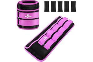 FRAGRAIM Pesas Tobillos Ajustables 1-1,5/2/3/4/5/6/8/10 kg Par con Pesas Extraíbles para Footing, Gimnasia, Aerobic, Fisioterapia