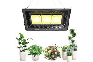 Profey Grow Light, P600 LED Luz De Crecimiento De Espectro Completo, IP67 LáMpara De Plantas COB Resistentes Al Agua, para Cultivo Interior Todo El AñO, HidroponíA -Amarillo Claro