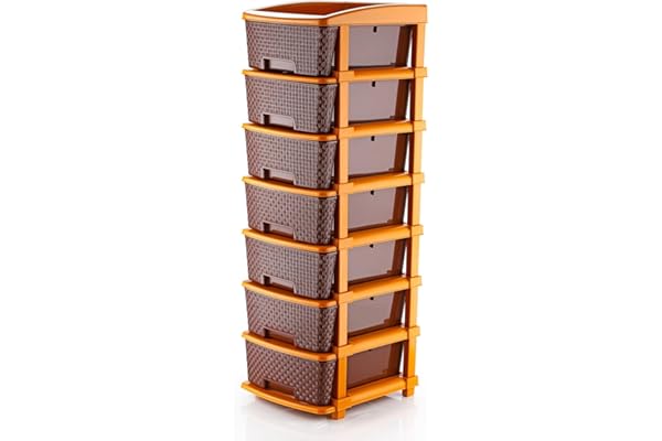 REKIRO 7 Xl Multipurpose Drawer Plastic Modular Chest Storage Organizer Home, Office, Parlor, School, Doctors, Home And Kids (7Xl)
