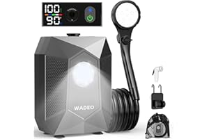 WADEO Ducha de Camping con batería, Bomba e iluminación, 120 Minutos de autonomía, Set de Ducha móvil con Manguera de 2 m y Cubo de Ducha para el jardín, Lavado de Coches, Mascotas, Playa y Viajes