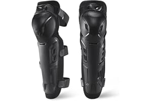 Scoyco - 2 protectores de rodilla para moto, color negro, ajustable, larga pierna, protección de la pierna, antideslizante y protector de la rodilla para motocross Racing Mountain Biking