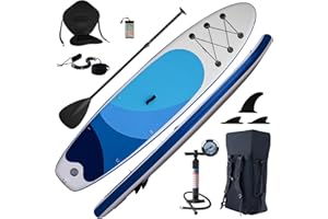 ‎PPXIA Aufblasbares SUP Board, Stand Up Paddling Board Set 320cm×82×15cm Belastbar bis 200kg, inkl. Kajak Sitz, Paddle Board Paddelboard Surfboard mit Komplettes Zubehör, für Anfänger & Erwachsene Kinder