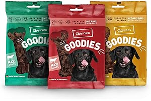 Chewies Hundeleckerli Mix - 3 x 200 g - Rind, Pansen, Geflügel Knöchelchen - Hundesnacks zuckerfrei & mit hohem Fleischanteil - Trainings-Leckerli für Ihren Hund (600 g)
