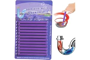 YOUNGWIER Abflussreiniger Sticks, 12 Stück Abfluss Sticks Um Verstopfungen Vorzubeugen - Duschablauf-Desodorierer Enzymreiniger Rohrreiniger Kraftvolle Abfluss Geruchskiller - Drainsticks Für Die Rohrreinigung