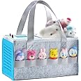 Carrying Bag for Toniebox Starter Set and Accessories, Felt Organizer Bag for Tonies Figurine and Toniebox Travel Tonies Carry Case with Handle for Toniebox & Accessories (Blue)