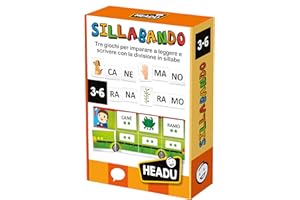 Headu Sillabando Tre Giochi Per Imparare A Leggere E Scrivere Con La Divisione In Sillabe It54945 Gioco Educativo Per Bambini 3-6 Anni Made In Italy
