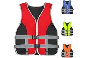 GOZYLA Rettungsweste Schwimmweste Erwachsene Kinder 20-120 kg Atmungsaktiv Neopren Material mit Überlebenspfeife Unisex Schwimm Auftriebsweste für Stand Up Paddle, Jetski, Wassersport, Wasserski, Segeln