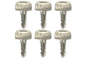 BODYA 6Pcs 601 Excavator Keys Ignition Keys Construction Machinery Replacement Keys for Sany 601 Key Mini Excavator Broderson Crane
